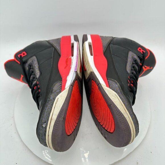 Nike Air Jordan 3 III Retro Crimson Size 12 136064-005 Black Red Bright Shoes - Picture 7 of 11